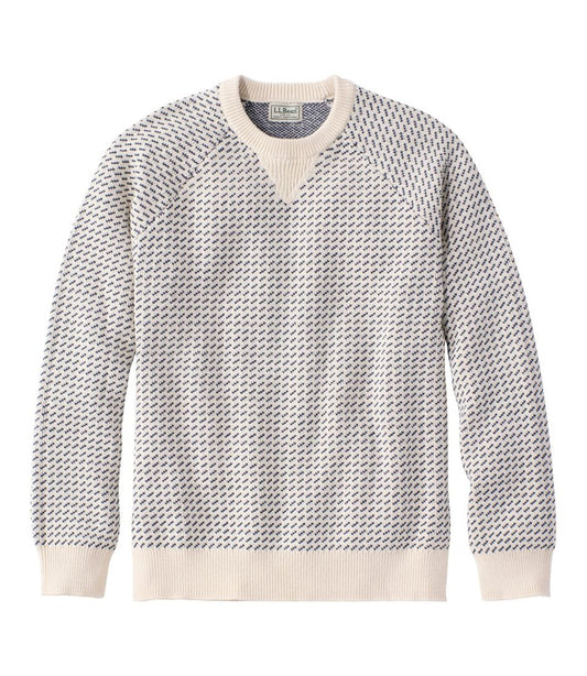 Men's Wicked Soft Cotton/Cashmere Sweater, Crewneck, Pattern