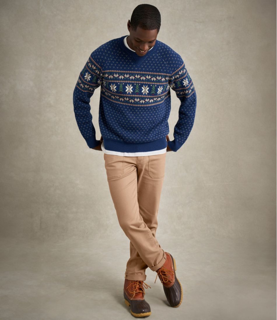 Men's Wicked Soft Cotton/Cashmere Sweater, Crewneck, Pattern