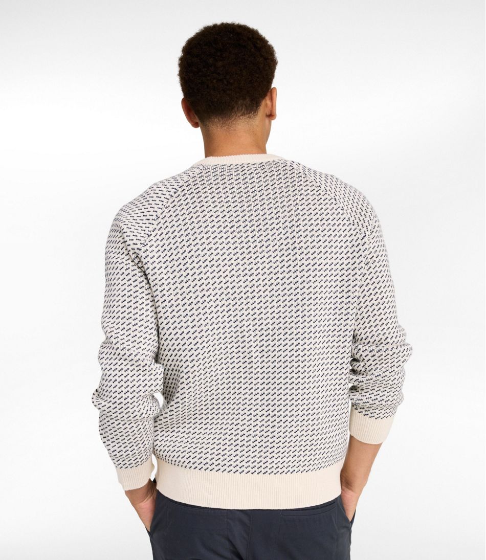 Men's Wicked Soft Cotton/Cashmere Sweater, Crewneck, Pattern