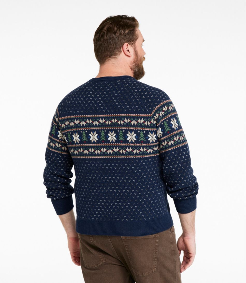 Men's Wicked Soft Cotton/Cashmere Sweater, Crewneck, Pattern
