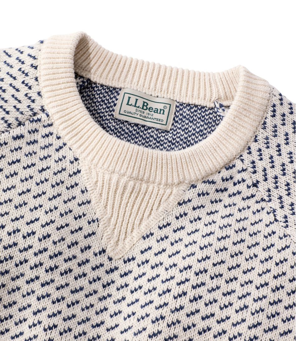 Men's Wicked Soft Cotton/Cashmere Sweater, Crewneck, Pattern