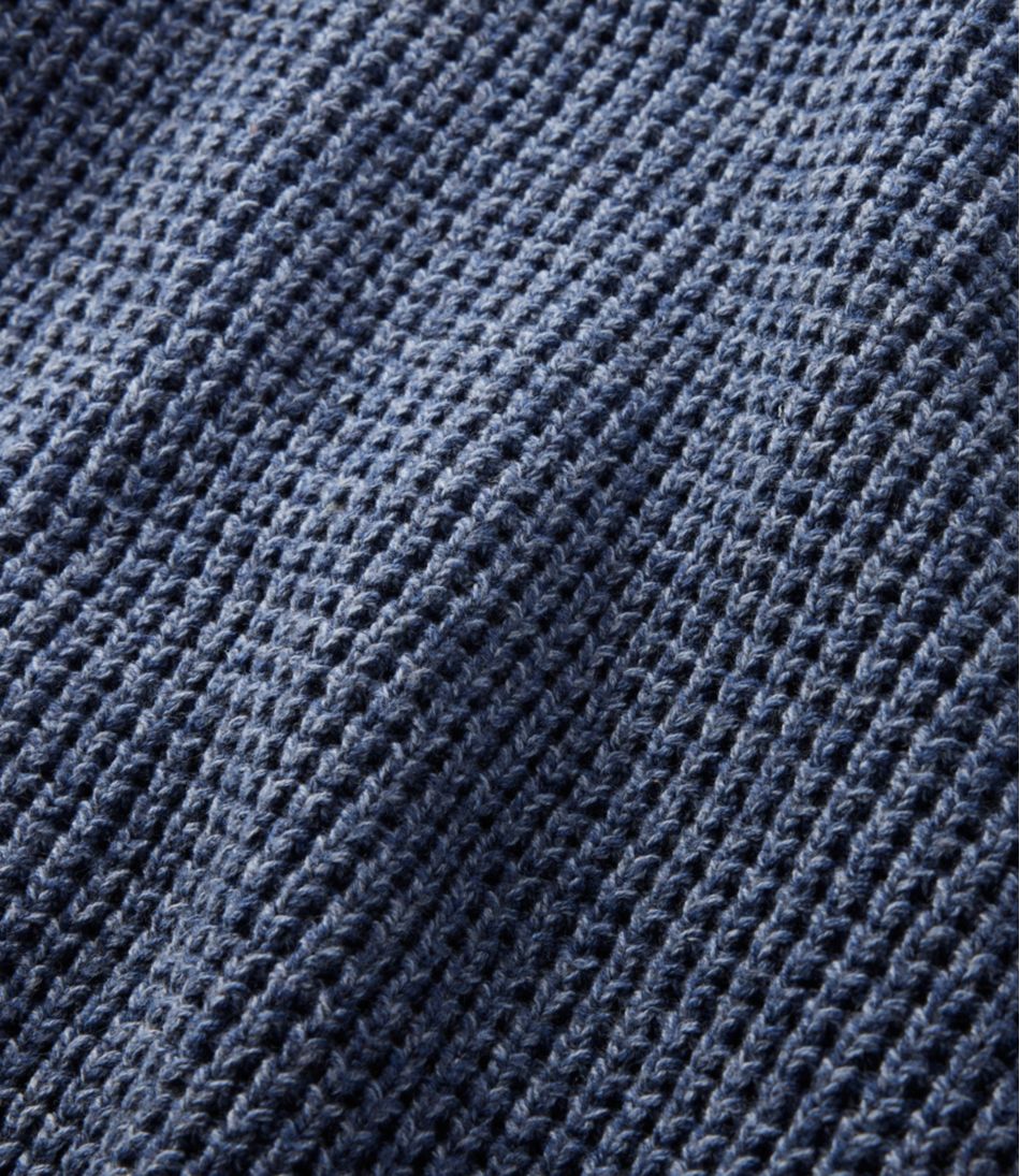 Men's Organic Cotton Waffle Sweater, Cardigan