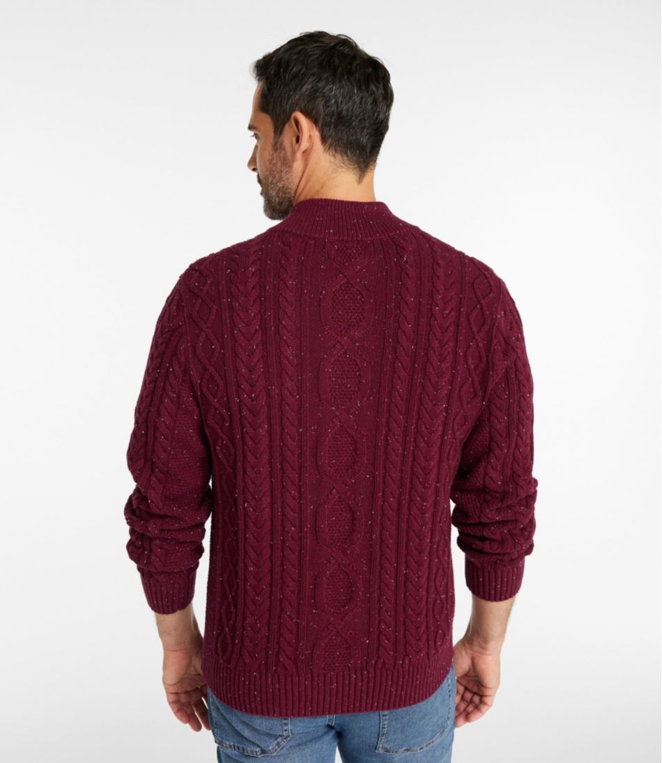 Men's Bean's Heritage Soft Cotton Fisherman Sweater, Button-Mock