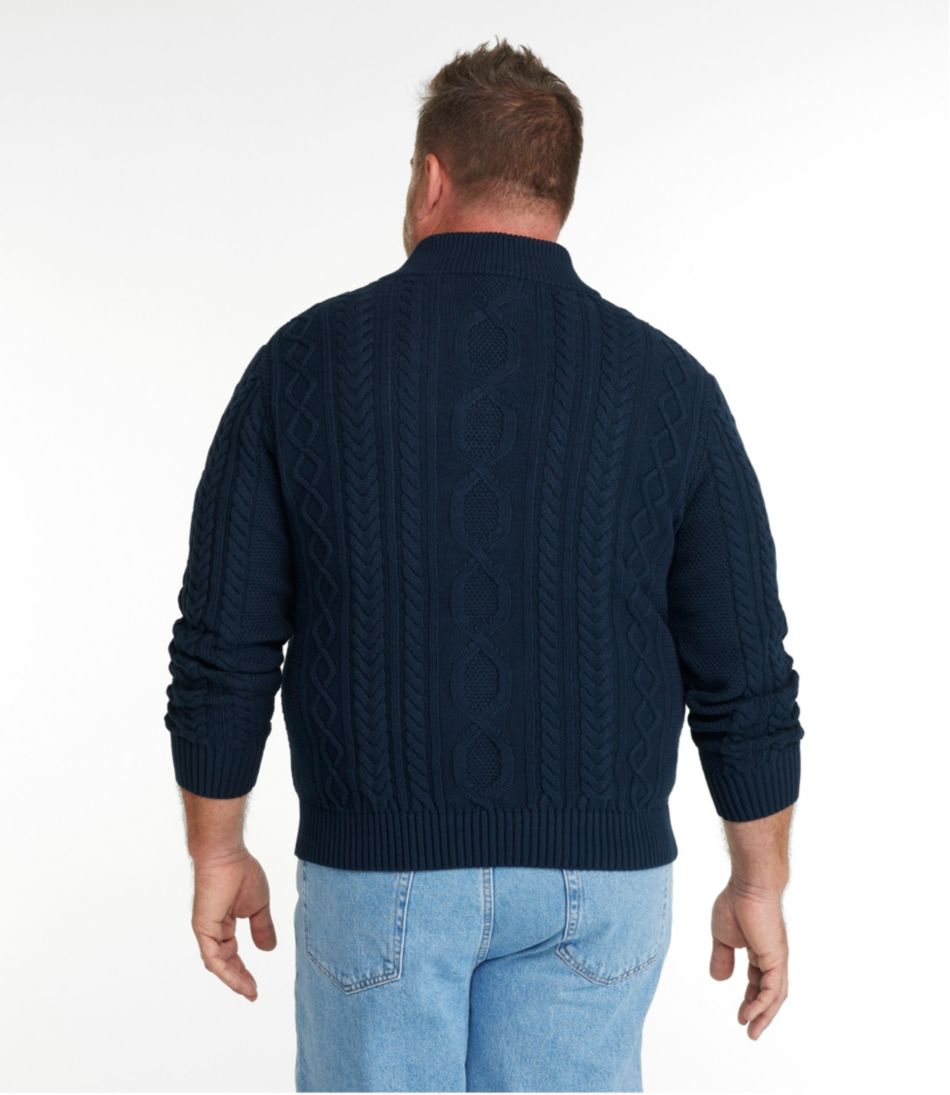 Men's Bean's Heritage Soft Cotton Fisherman Sweater, Button-Mock