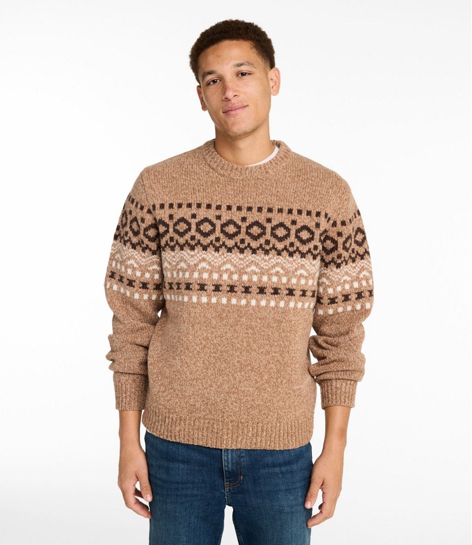 Men's Bean's Classic Ragg Wool Sweater, Crewneck, Fair Isle