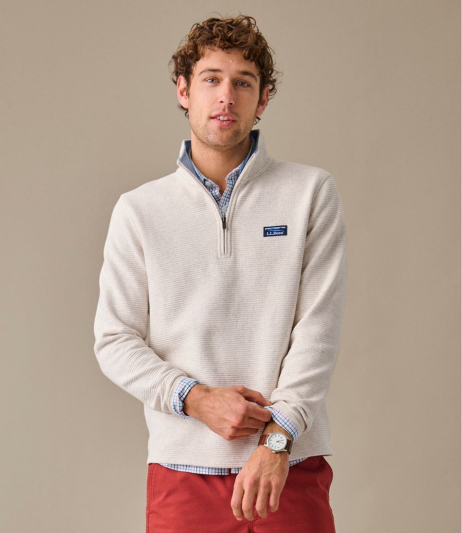 Men's Lakewashed Double-Knit Quarter-Zip Pullover