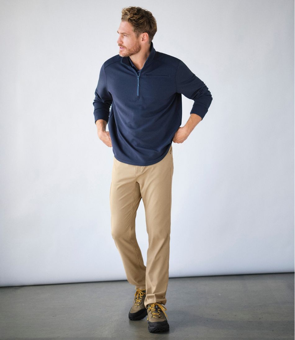Men's VentureStretch Ottoman-Rib Pullover, Quarter-Zip