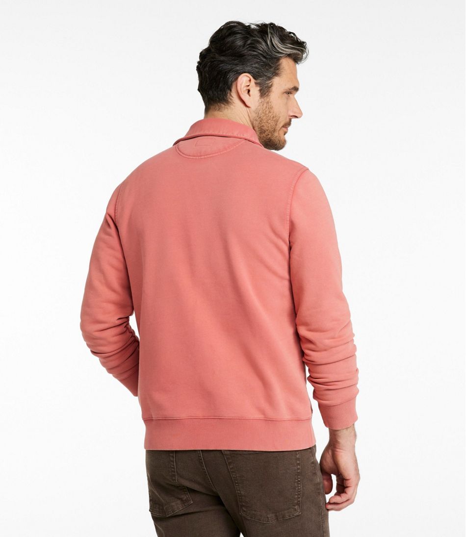 Men's Sunwashed Sweatshirt, Quarter-Zip Polo, Long-Sleeve