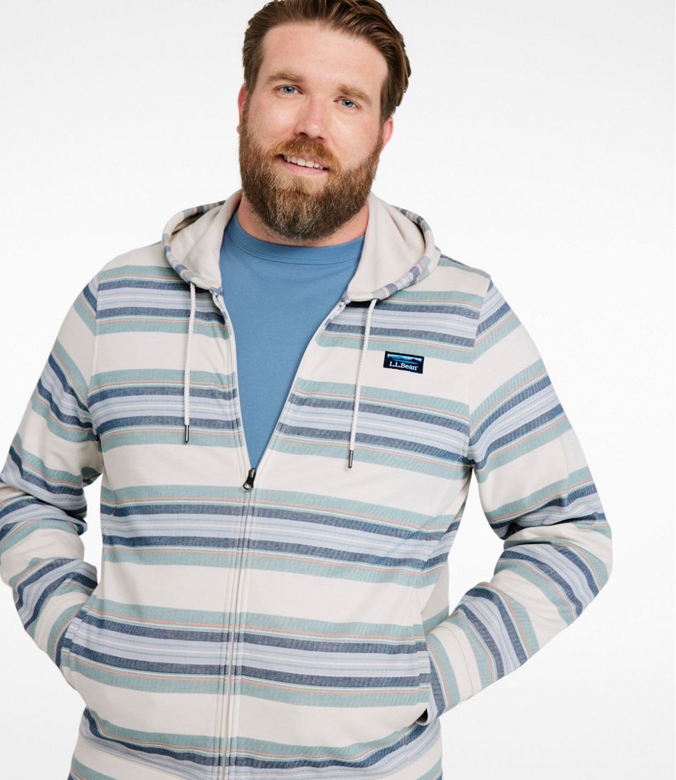 Men's Comfort Stretch Performance® Piqué, Full-Zip Hoodie, Stripe