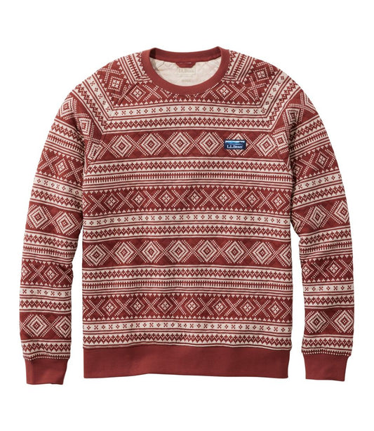 Men's Bean's Quilted Sweatshirt, Crewneck, Print