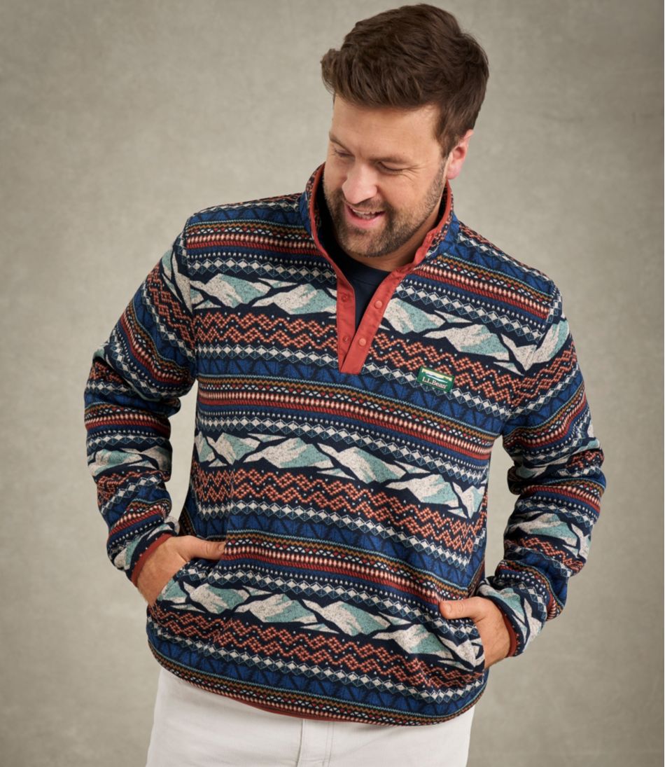 Men's Sweater Fleece Pullover, Print