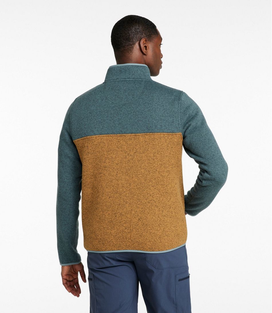Men's Sweater Fleece Pullover, Colorblock