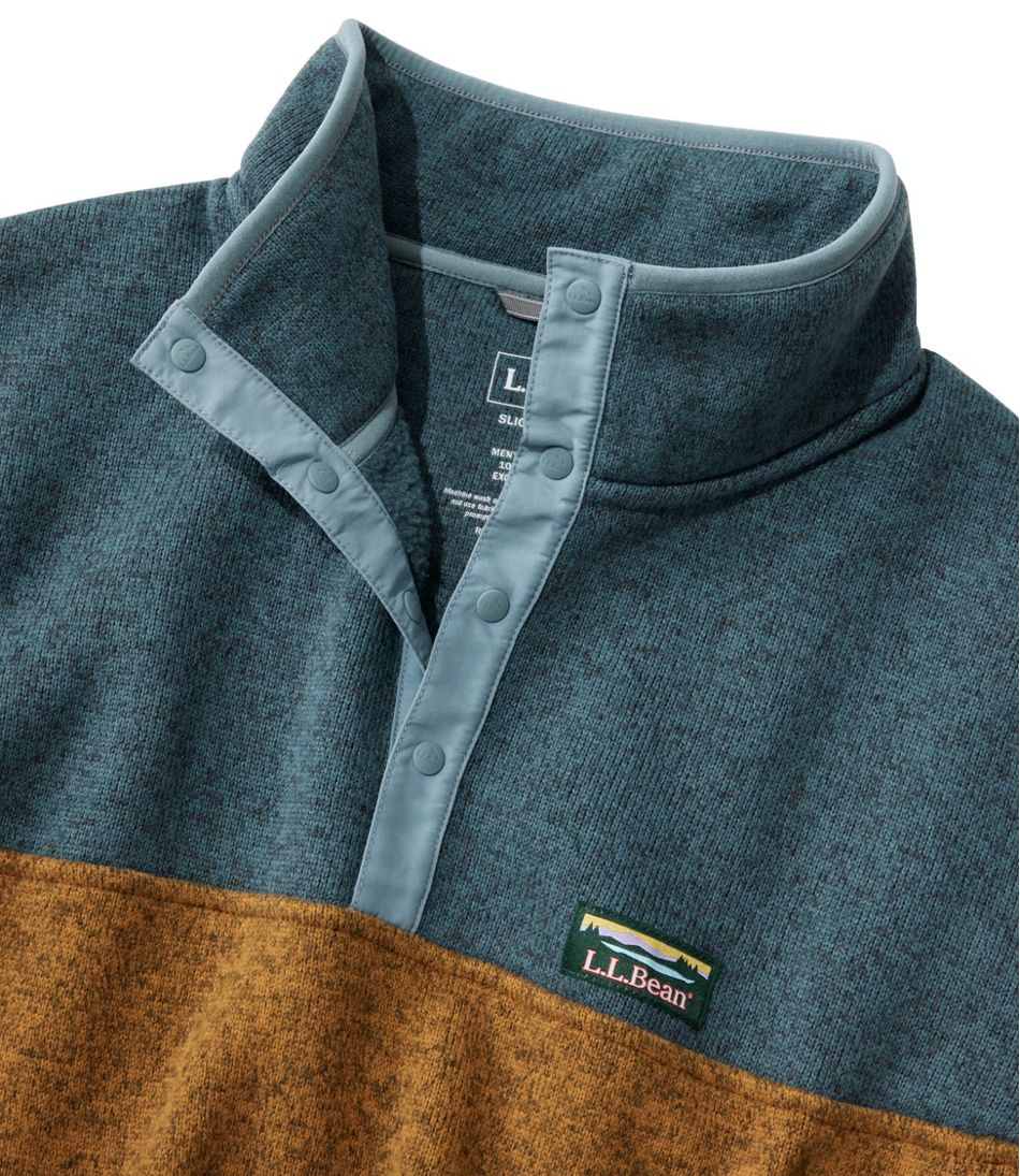 Men's Sweater Fleece Pullover, Colorblock
