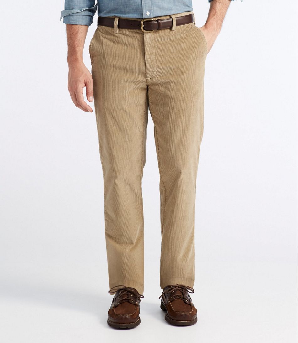 Men's Stretch Country Corduroy Pants, Classic Fit, Plain Front