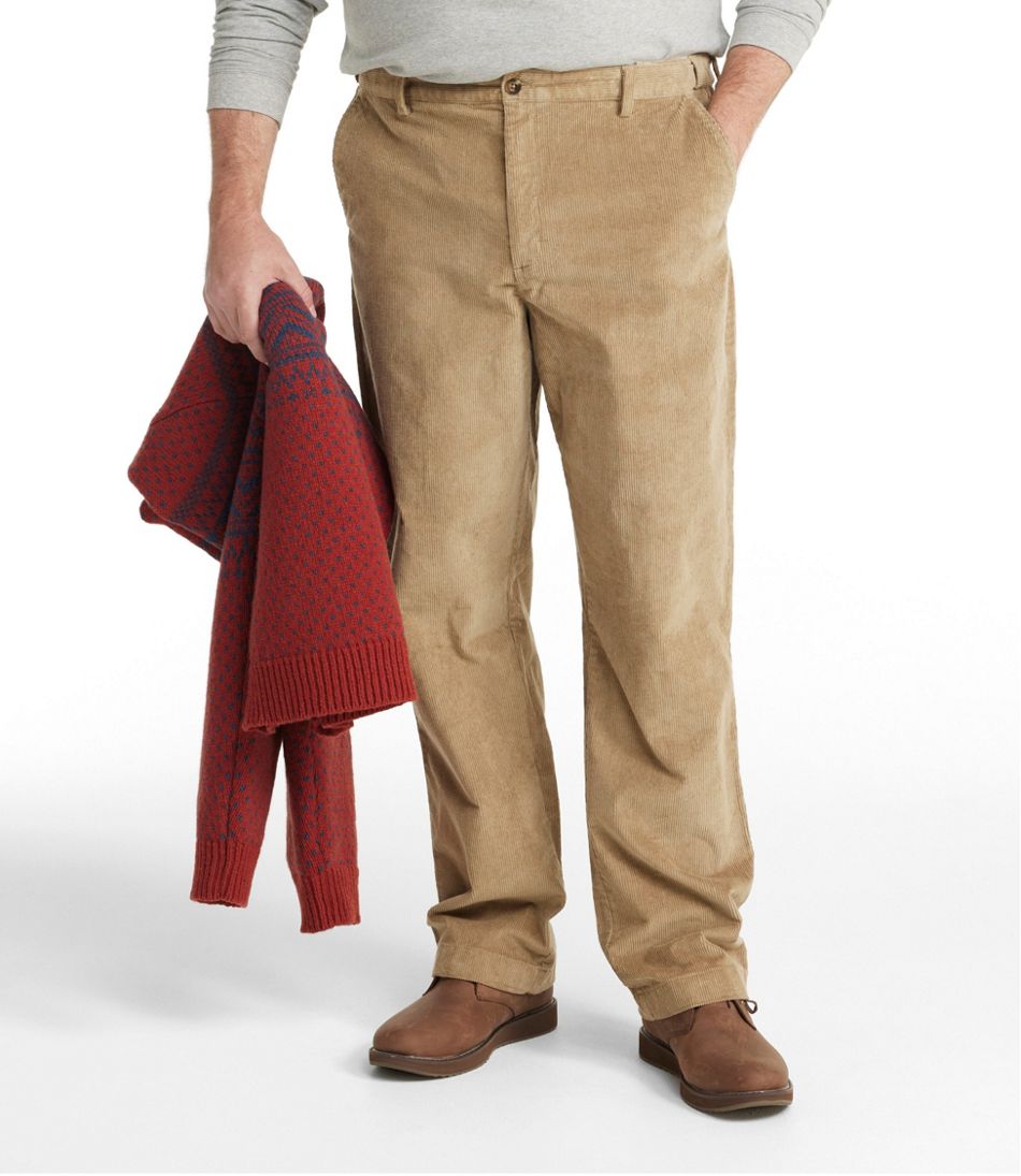 Men's Stretch Country Corduroy Pants, Classic Fit, Plain Front