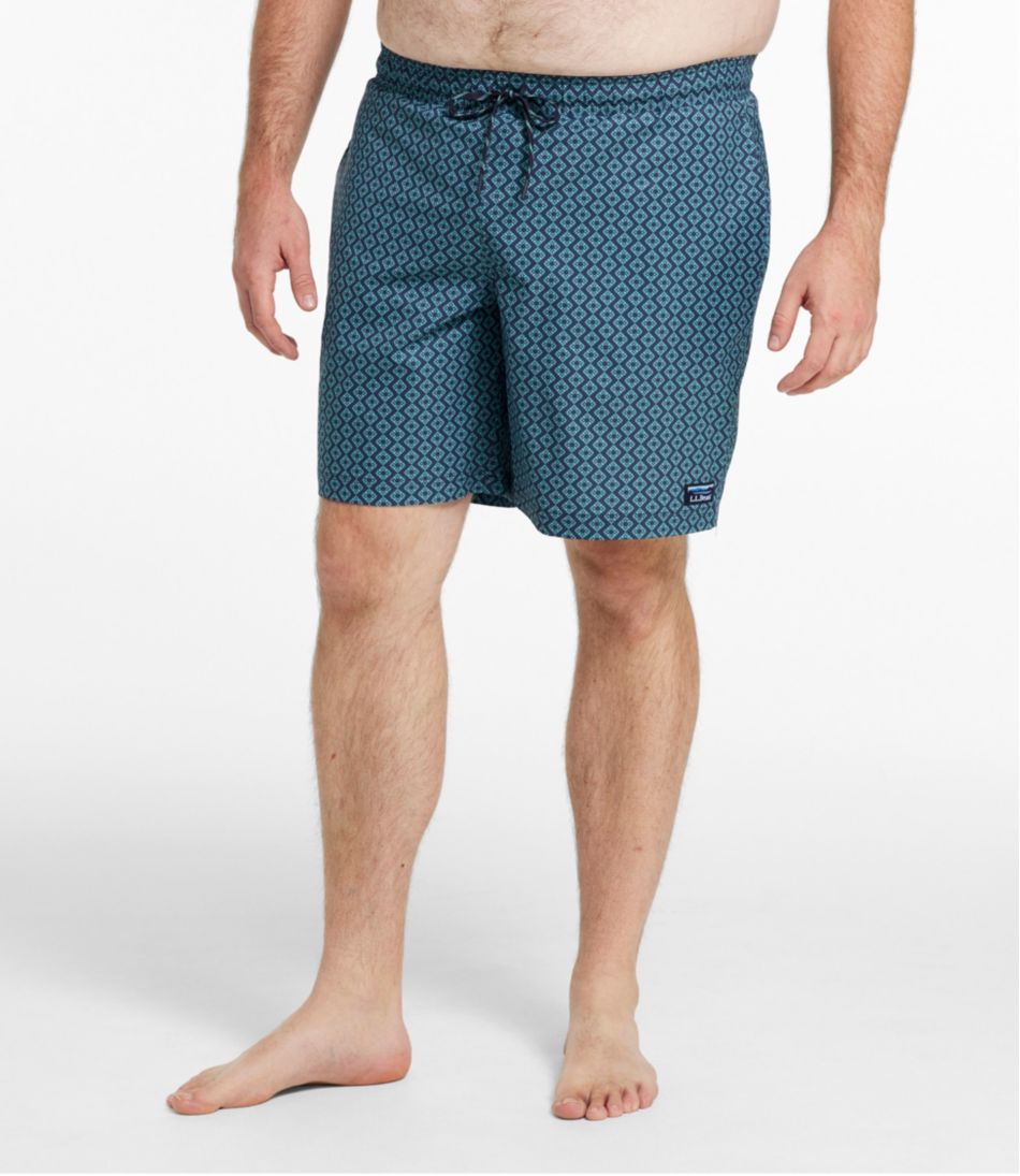 Men's Vacationland Stretch Swim Trunks, Print, 8"