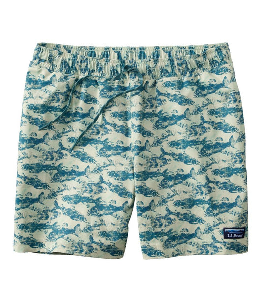 Men's Vacationland Stretch Swim Trunks, Print, 6"