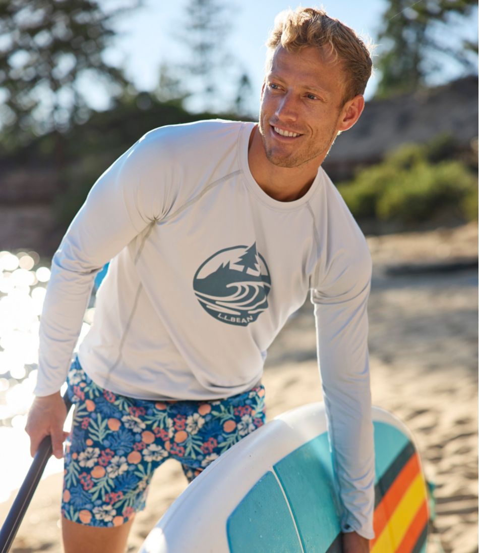 Men's Vacationland Stretch Swim Trunks, Print, 6"