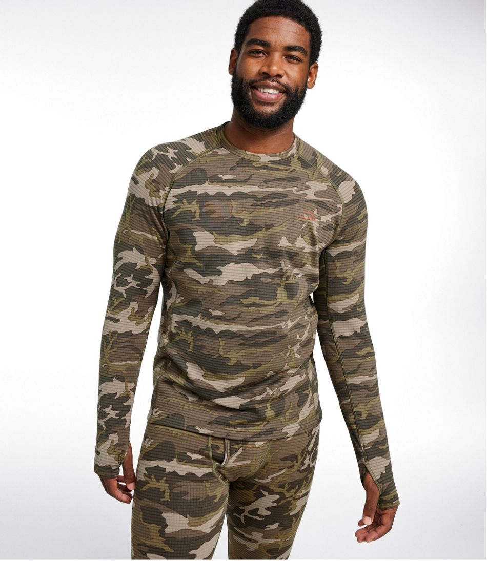 Men's Heavyweight Base Layer Crew Top, Print