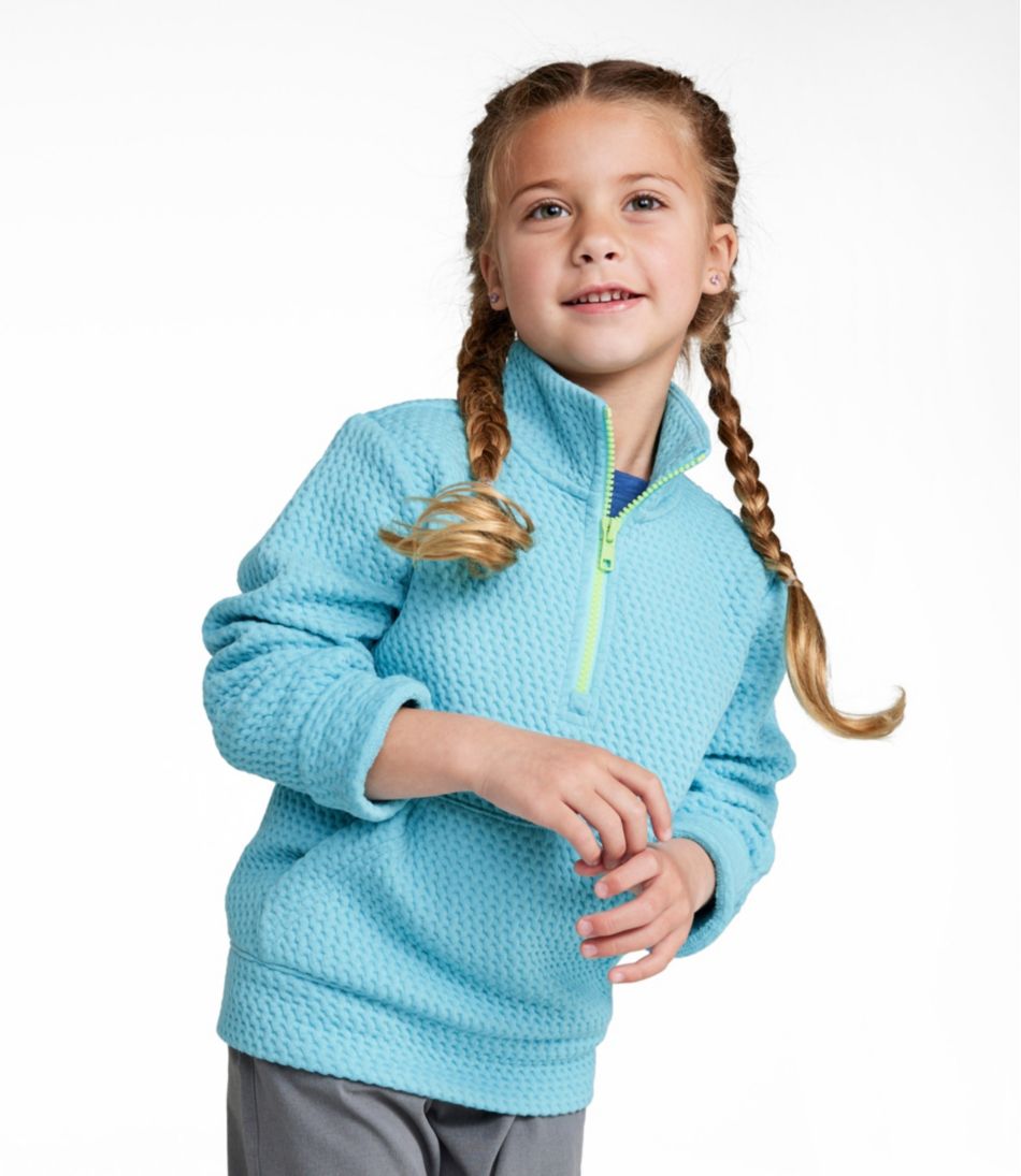 Kids' Ridgeknit Pullover, Glow-in-the-Dark Quarter-Zip