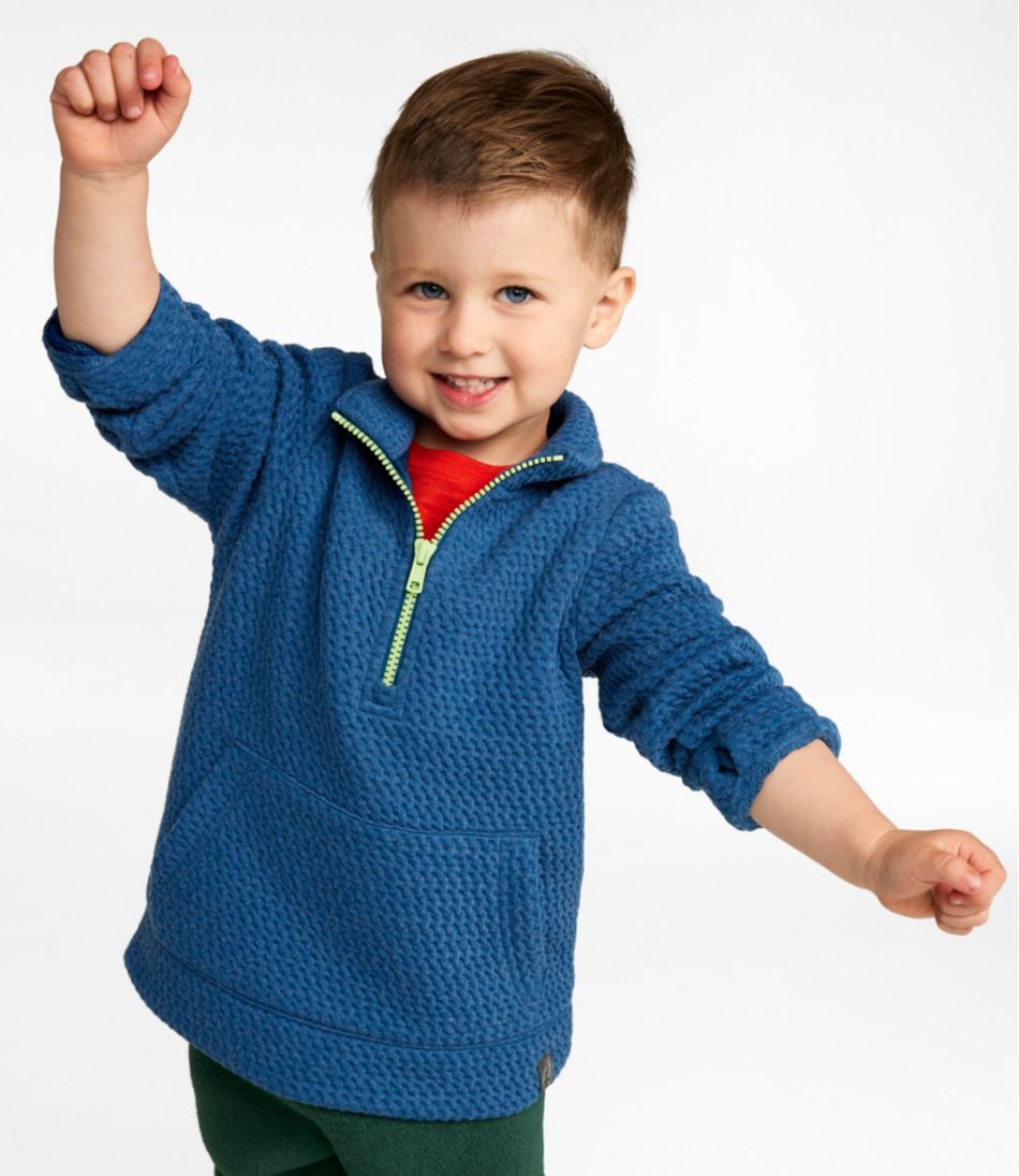 Toddlers' Ridgeknit Pullover, Glow-in-the-Dark Quarter-Zip