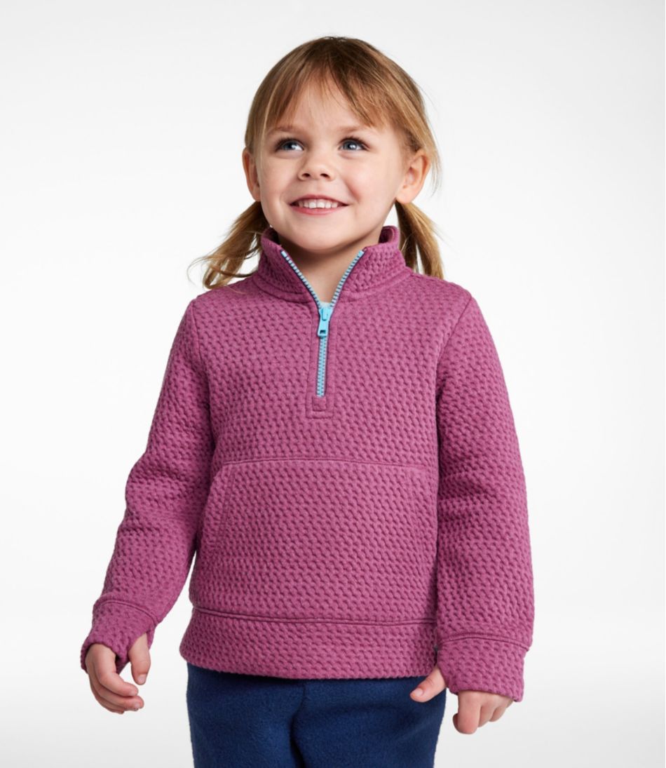 Toddlers' Ridgeknit Pullover, Glow-in-the-Dark Quarter-Zip