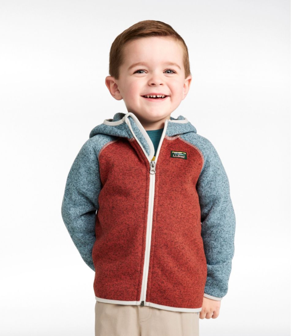 Infants' and Toddlers' Sweater Fleece, Hooded Colorblock