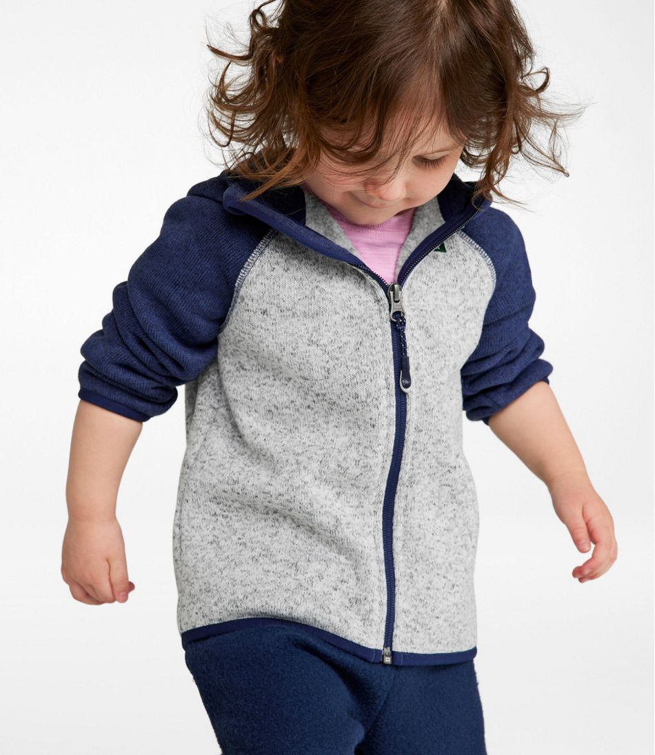 Infants' and Toddlers' Sweater Fleece, Hooded Colorblock
