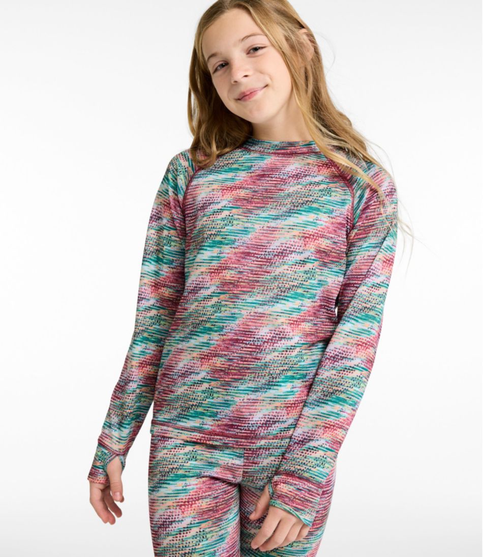 Kids' Wicked Warm Midweight Long Underwear, Top Print