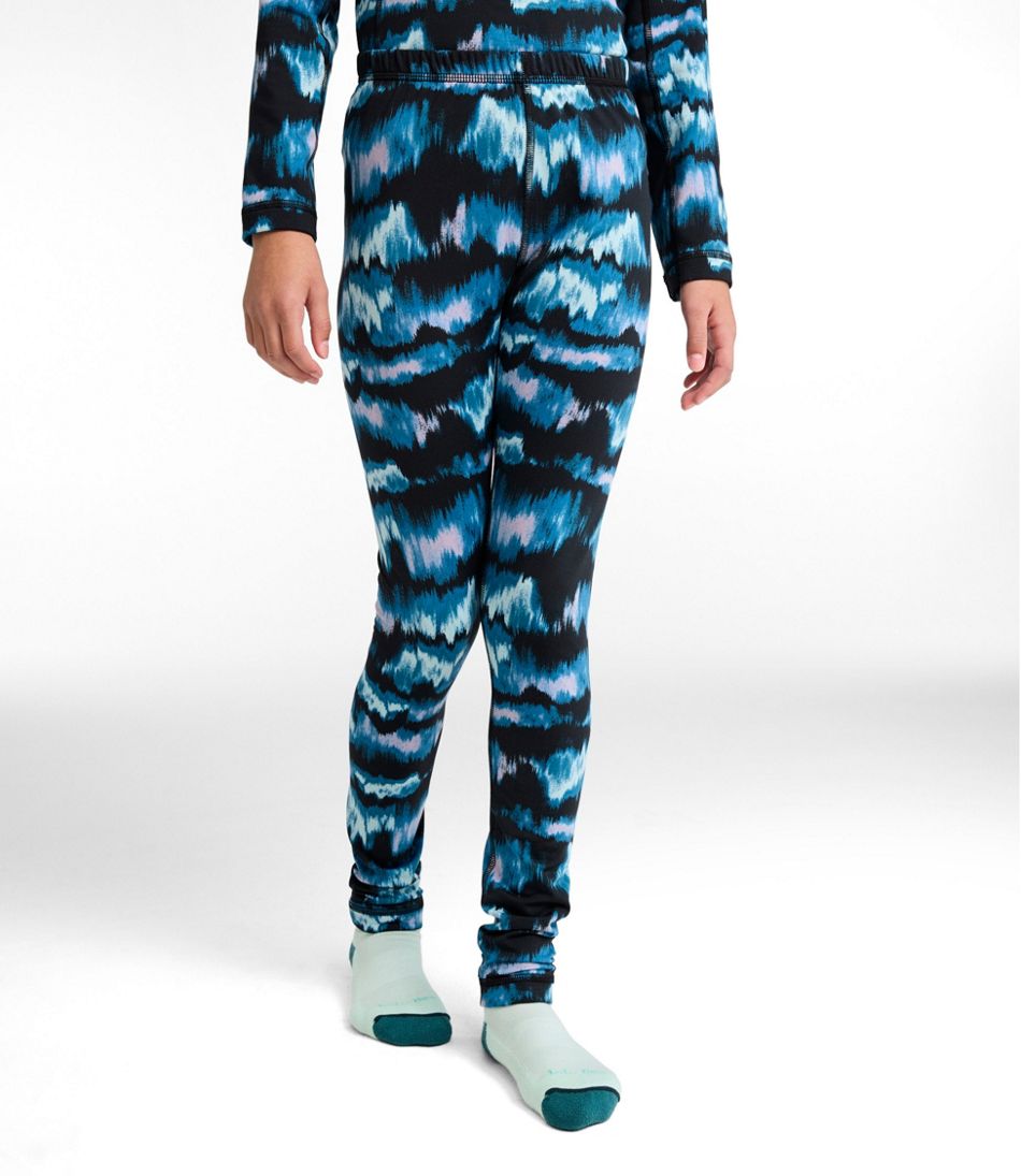 Kids' Wicked Warm Long Underwear, Expedition-Weight Print Pants