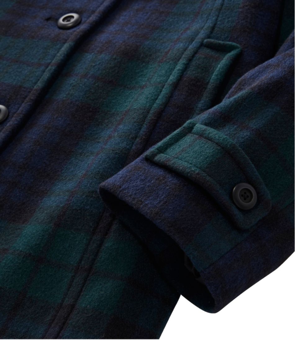Women's Classic Lambswool Polo Coat, Three-Quarter, Pattern