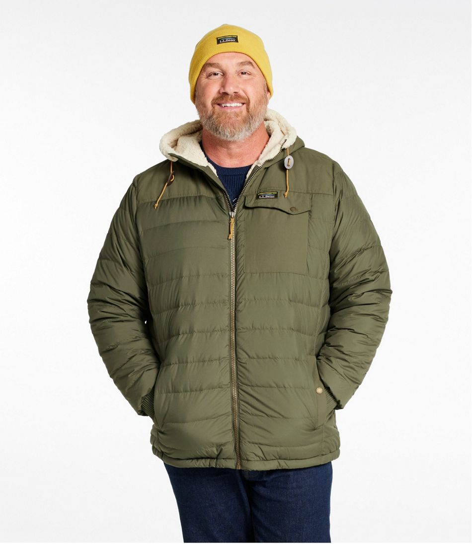 Men's Mountain Classic Down Hooded Jacket, Sherpa-Lined