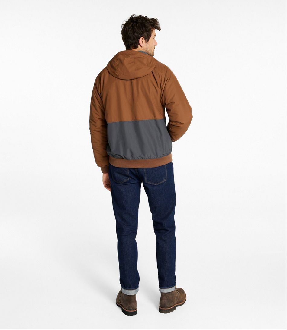 Men's Insulated 3-Season Bomber Hooded Jacket, Colorblock