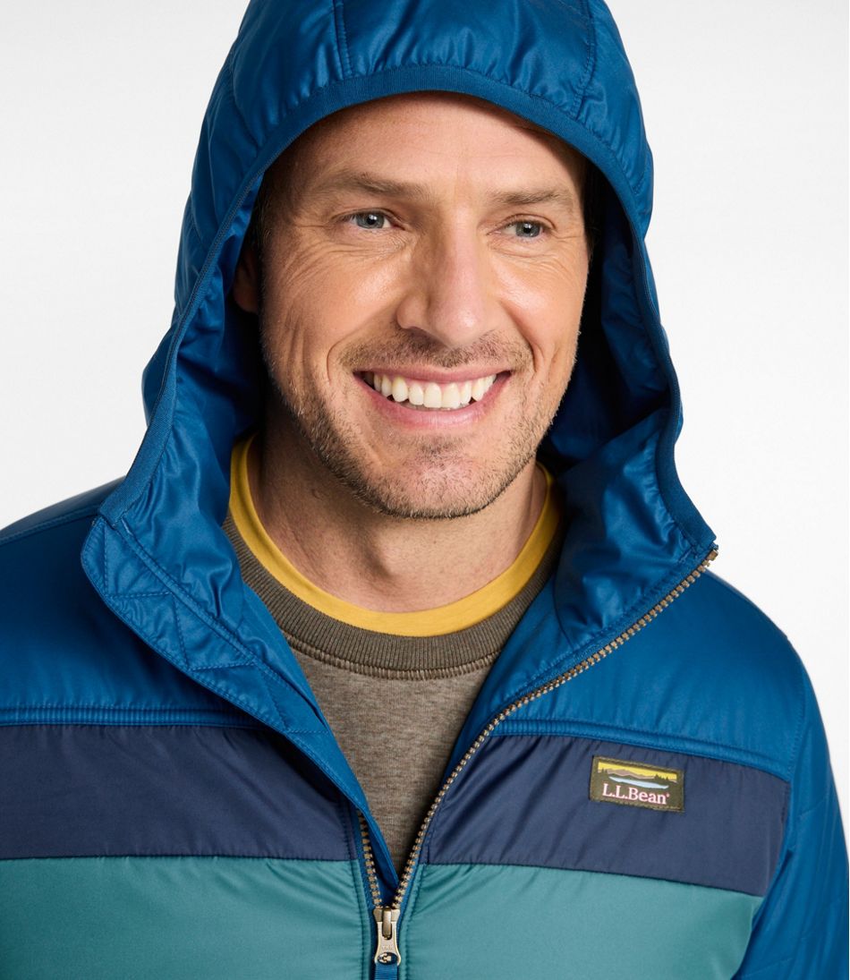 Men's Mountain Classic Puffer Hooded Jacket, Colorblock