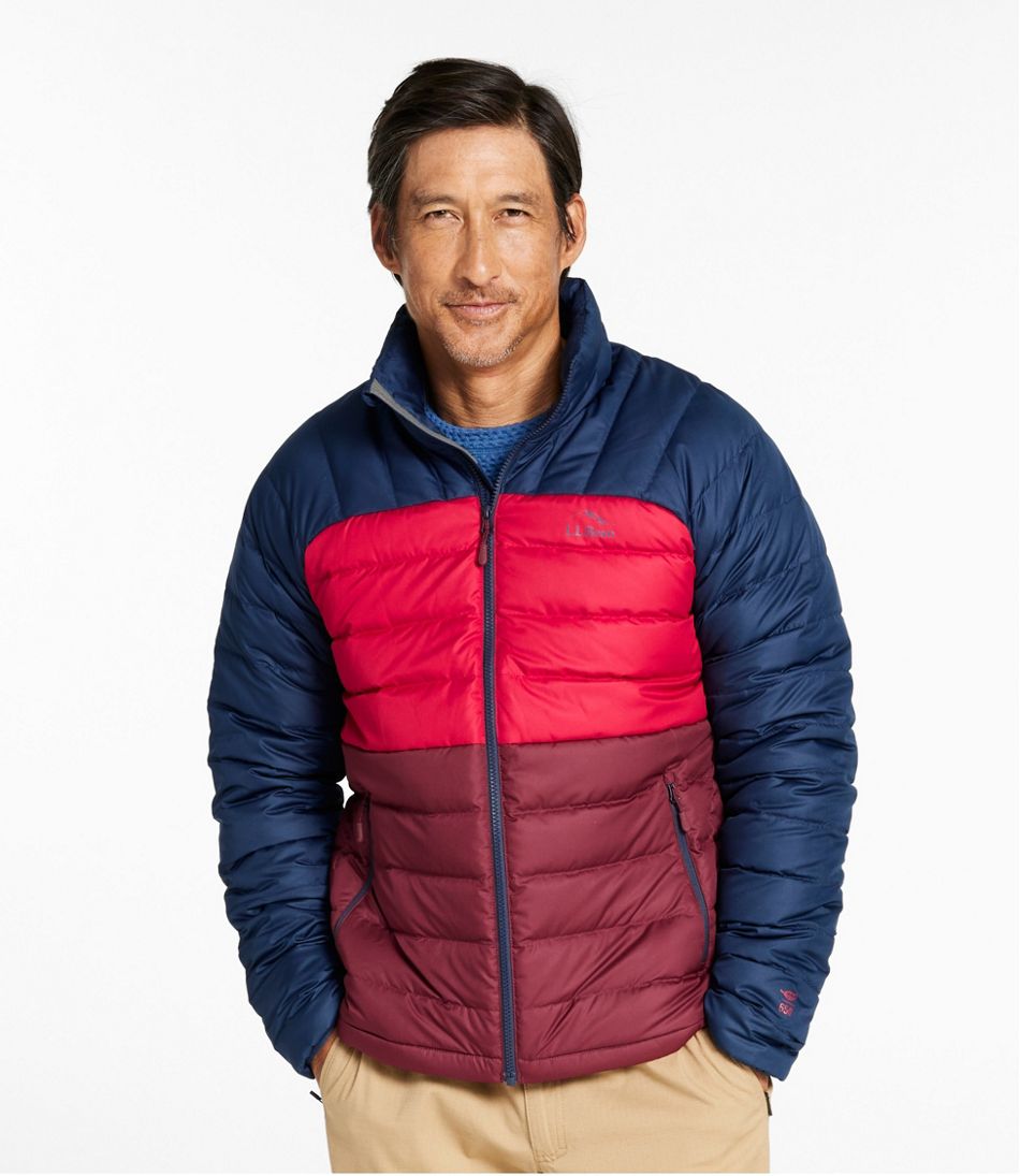 Men's Bean's Down Jacket, Colorblock