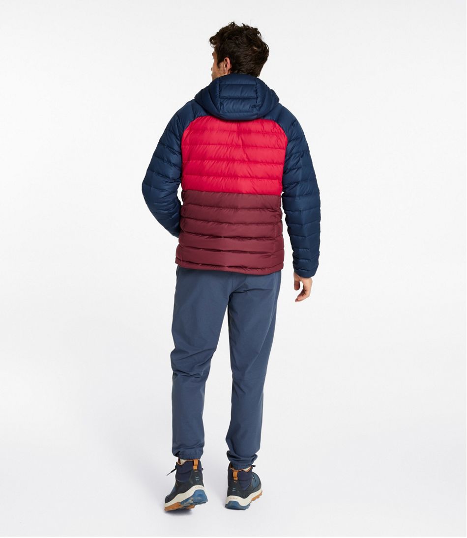 Men's Bean's Down Hooded Jacket, Colorblock