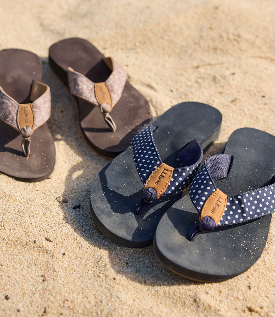 Women's Maine Isle Flip-Flops, Woven Print