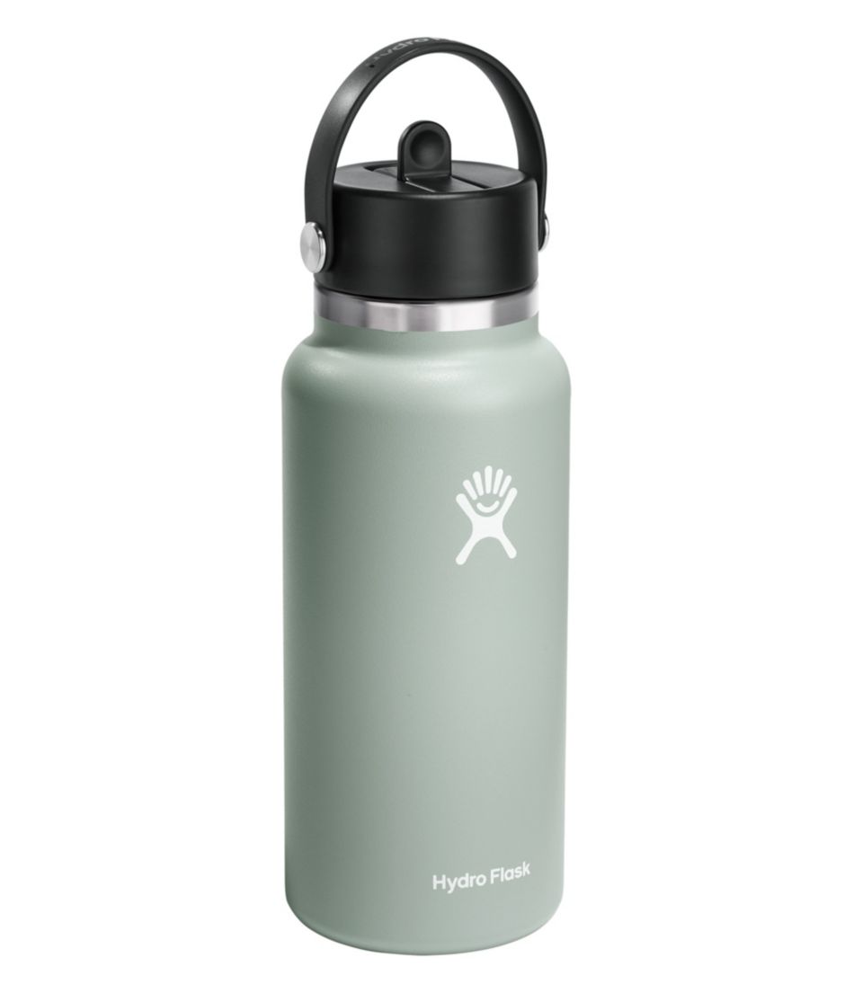 Hydro Flask Wide Mouth Water Bottle with Flex Straw Cap, 32 oz.
