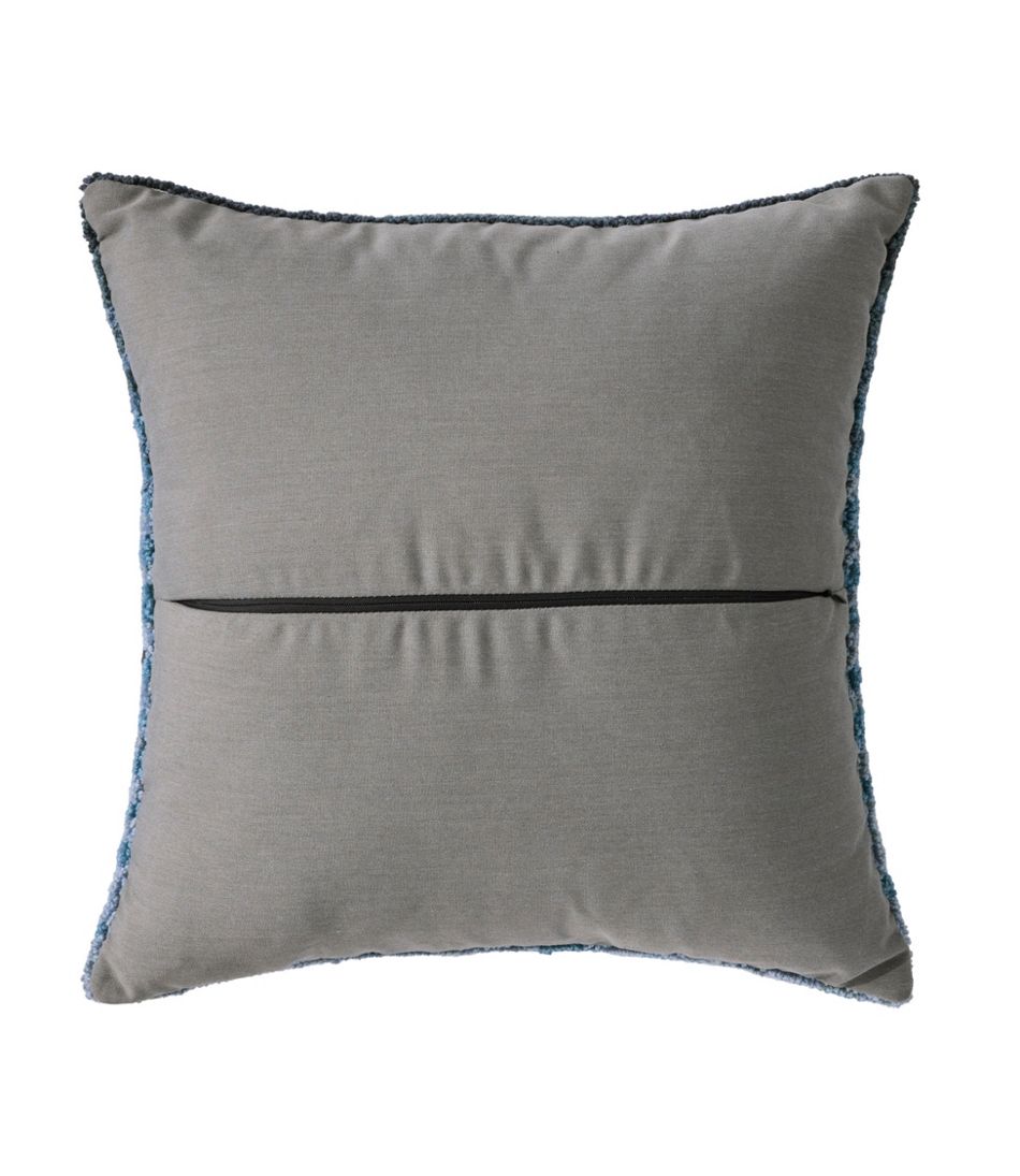 Indoor/Outdoor Hooked Pillow, 18x18 Whale