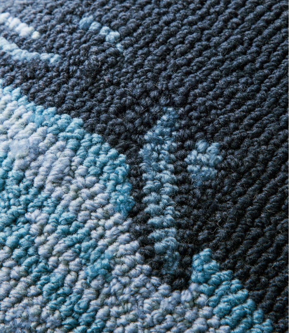 Indoor/Outdoor Hooked Pillow, 18x18 Whale