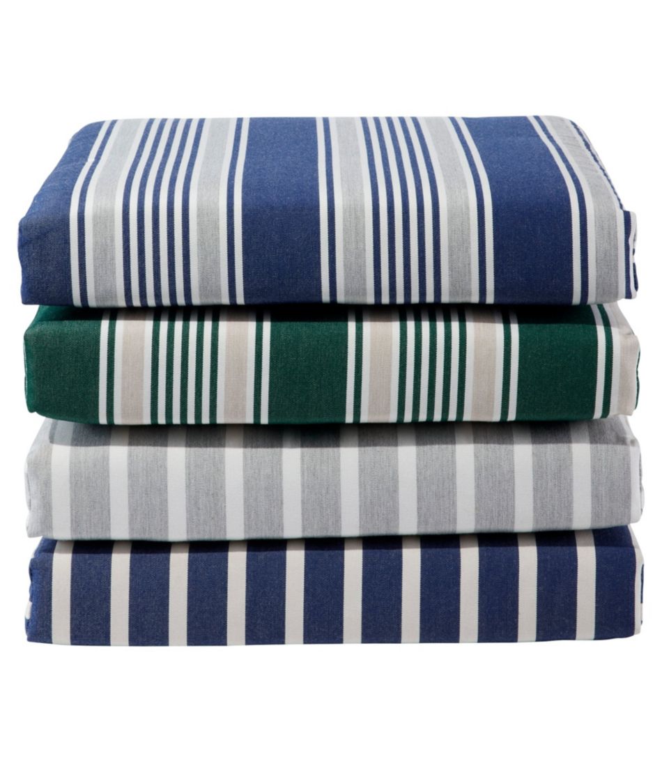 Casco Bay Cushion for All-Weather Armless/Folding Chair, Stripe