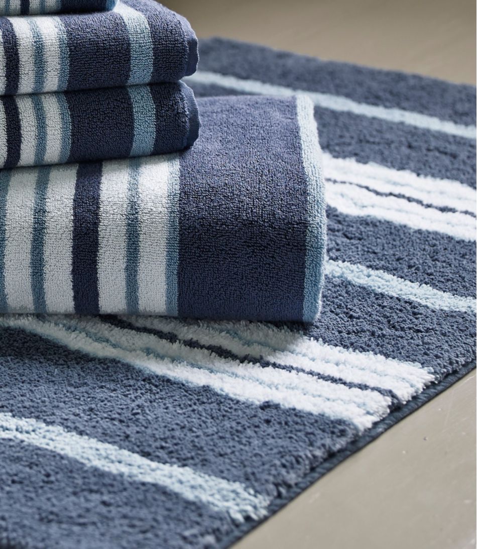 Premium Cotton Bath Mat, Multistripe