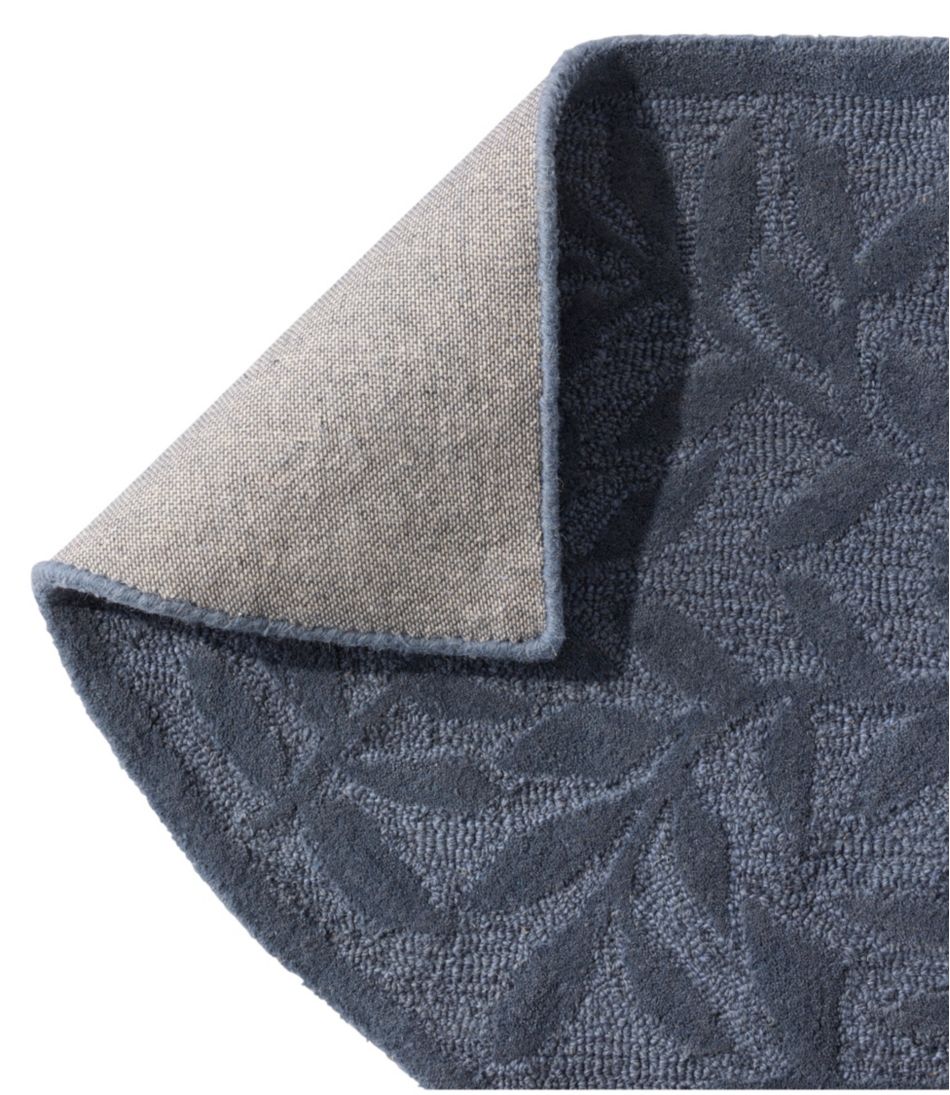 Wool Hearth Rug, Crescent, Leaf