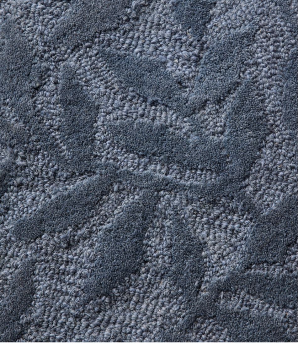 Wool Hearth Rug, Crescent, Leaf