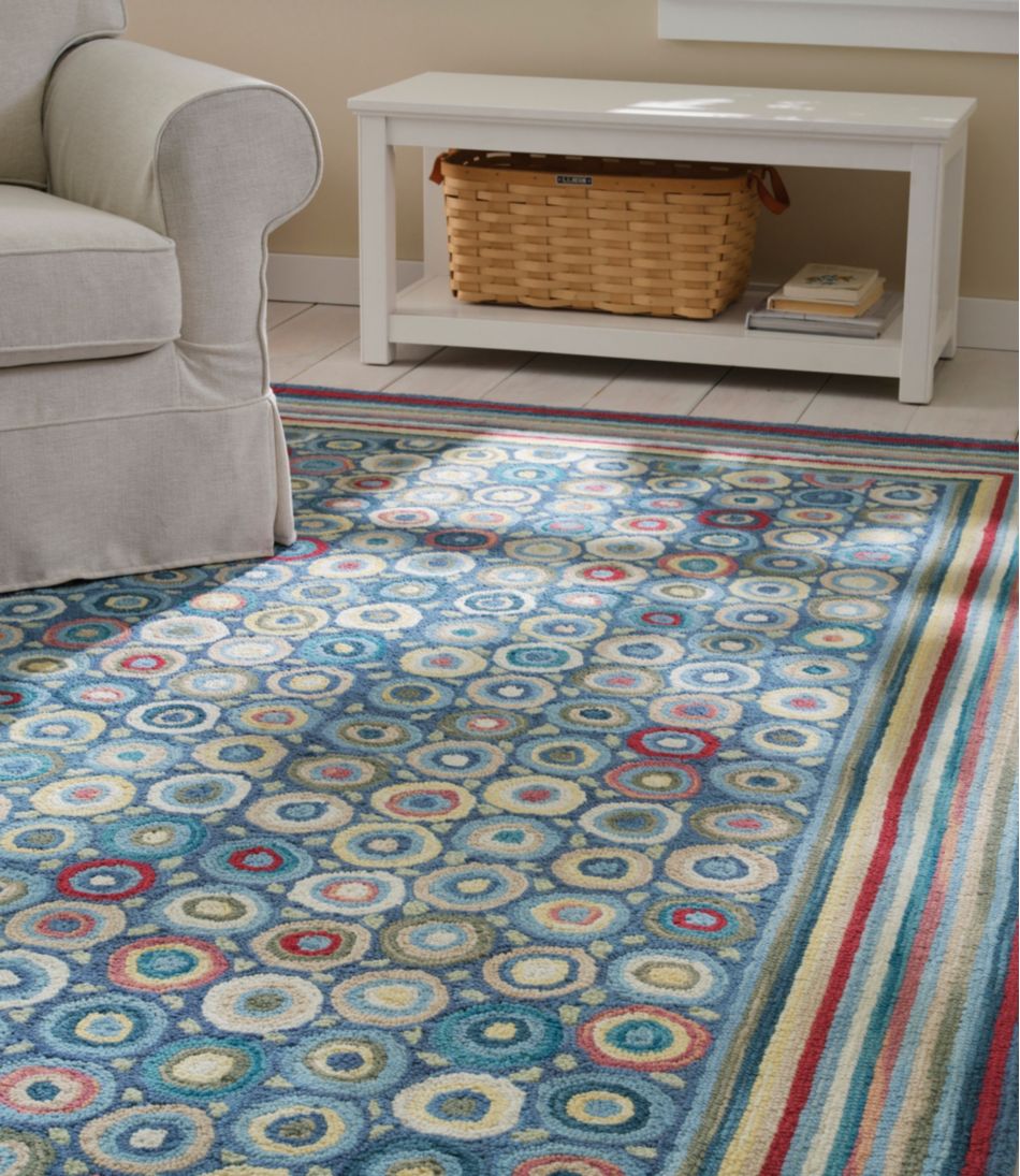 Bean's Wool Hooked Rug, Coins