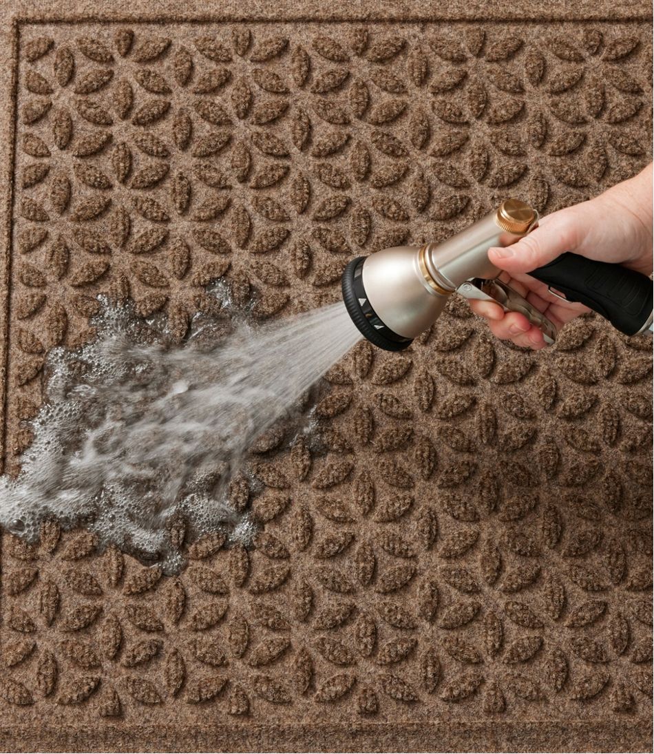 Heavyweight Recycled Waterhog Doormat, Blooming Circles