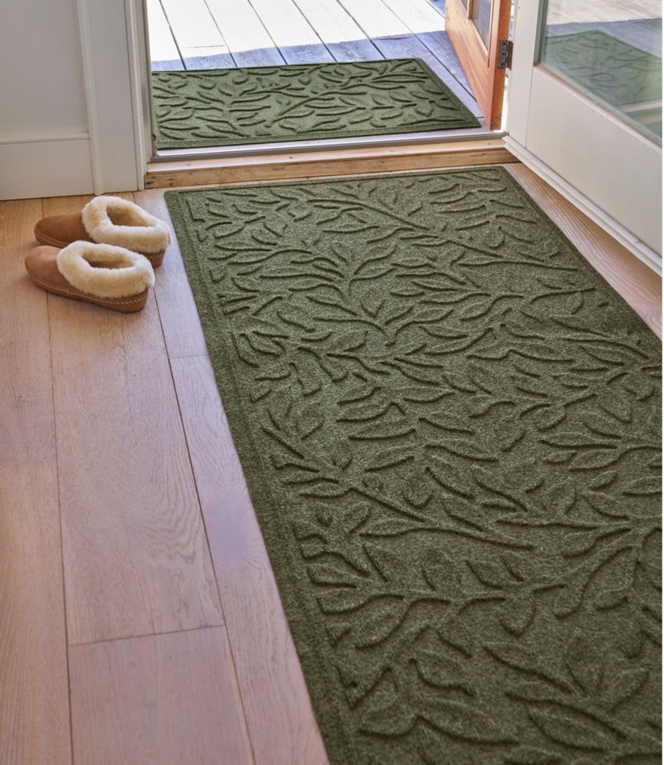 Heavyweight Recycled Waterhog Mat Runner, Woodland Leaf
