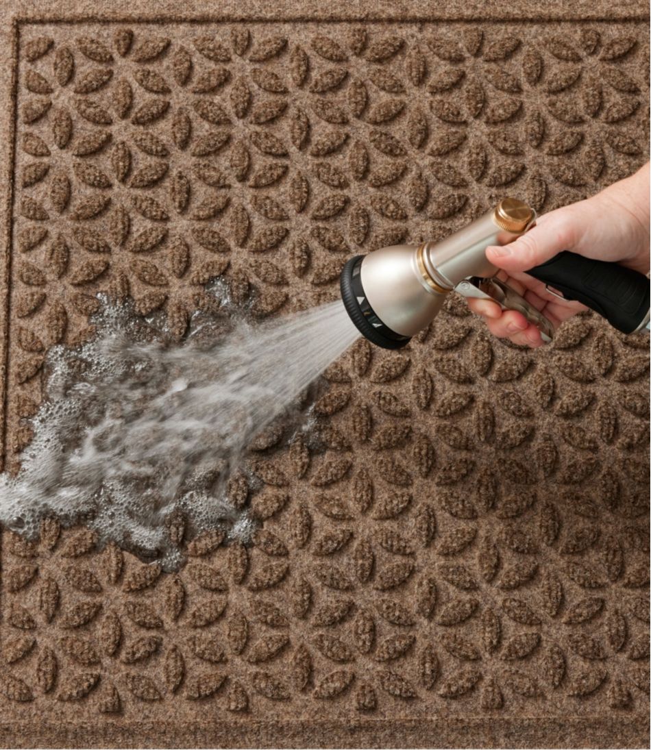 Heavyweight Recycled Waterhog Mat Runner, Blooming Circles
