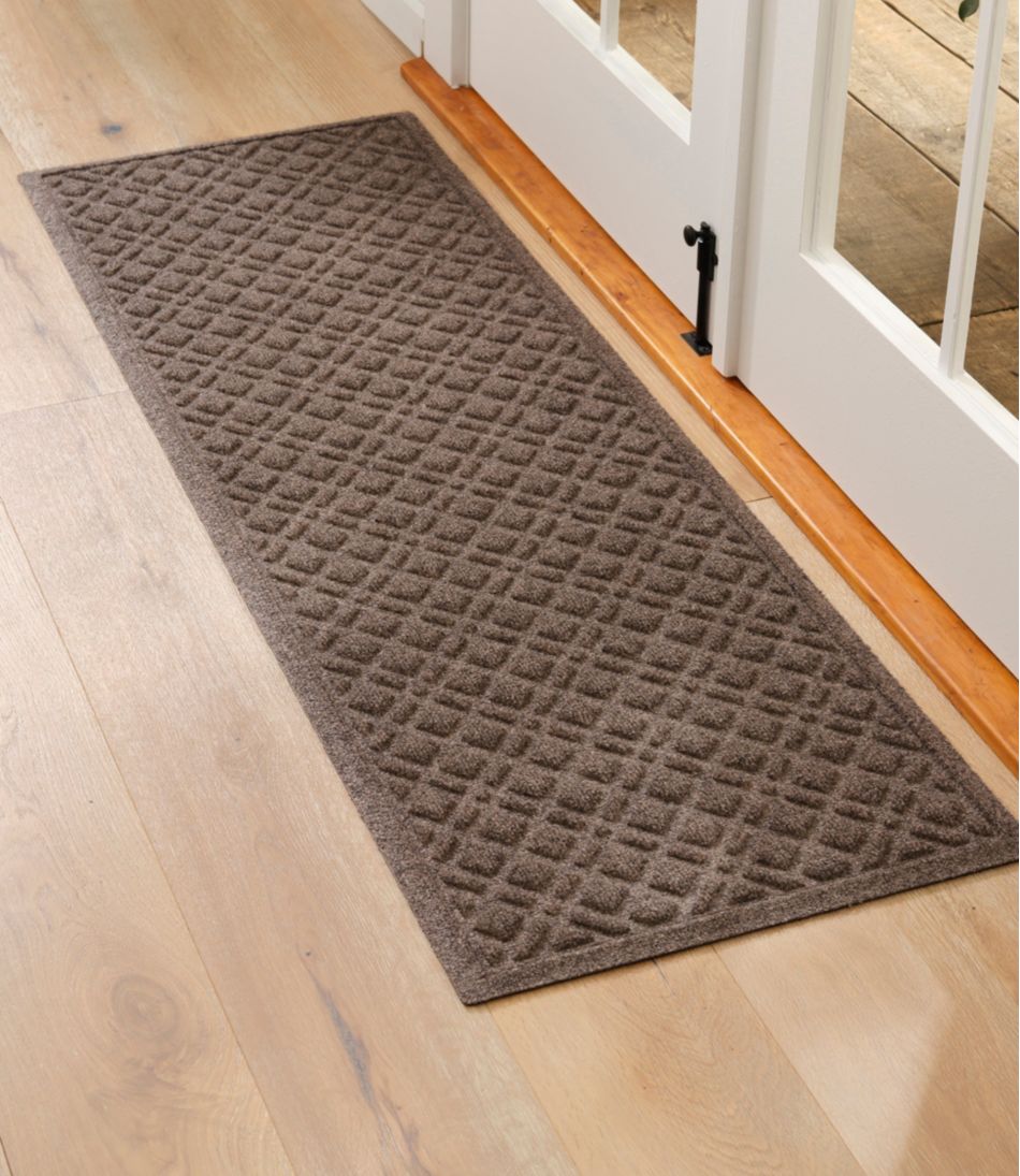Heavyweight Recycled Waterhog Mat, Runner, Plaid