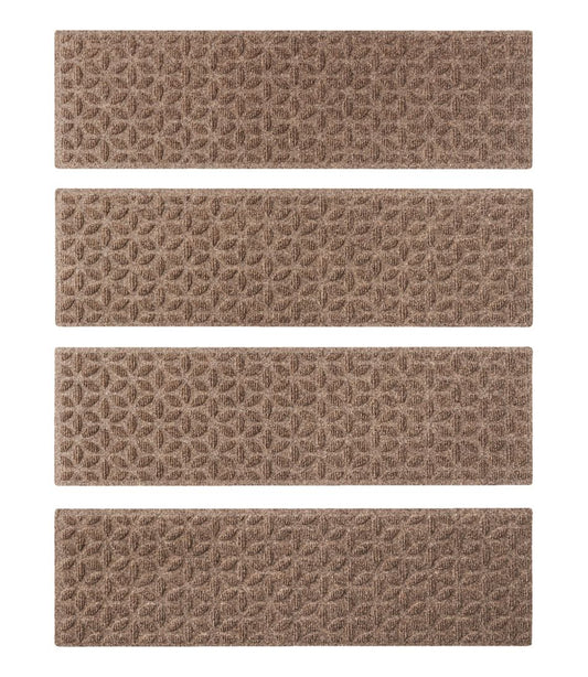 Heavyweight Waterhog Mat, Stair Treads, Set of Four, Blooming Circles